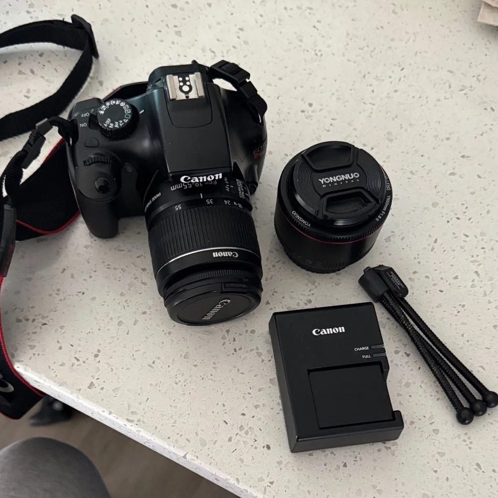 Canon EOS Rebel T3 Black DSLR Camera with Accessories